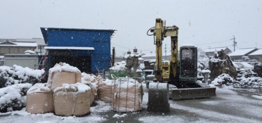 揖斐青白砂利のフレコン詰め込み