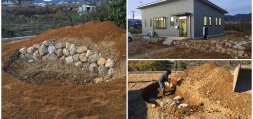 岐阜石の石積み