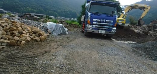 石置き場に除草剤散布と来客、お見積もり   ー揖斐川庭石センターblogー