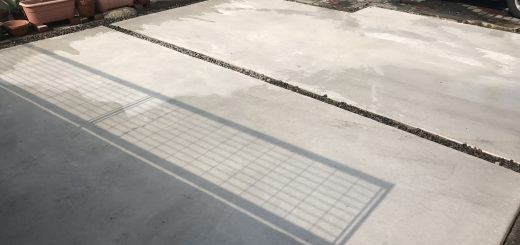 お客さんのご来店と岐阜市の現場で、型枠外し   ー揖斐川庭石センターblogー