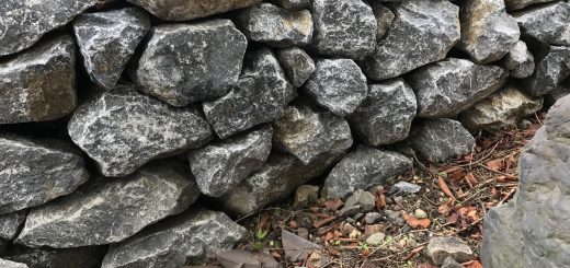 揖斐石の据付と石積み用と飾り付け用の石   ー揖斐川庭石センターblogー