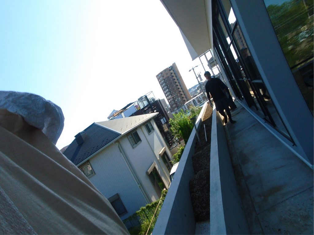 2階のベランダ外側が植栽帯です