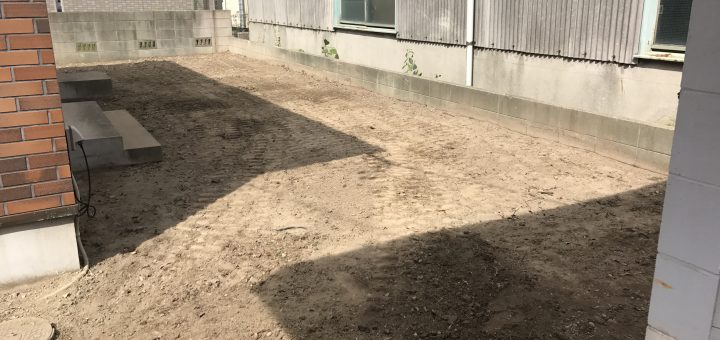 庭木、庭石撤去・人工芝貼り工事part2  名古屋市)   ー揖斐川庭石センターblogー