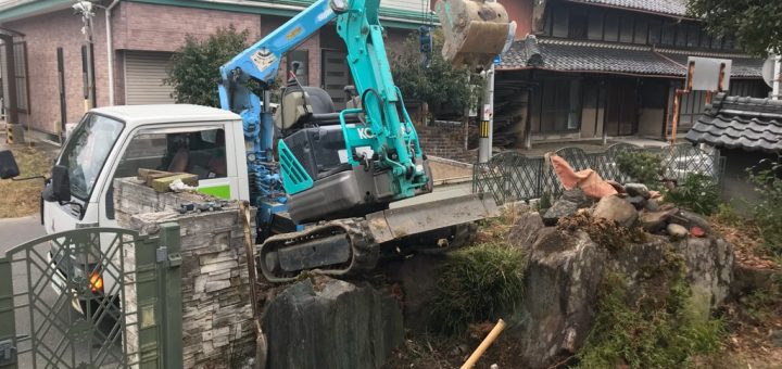 岐阜市庭解体・庭リフォーム工事  part2 ー揖斐川庭石センターblogー