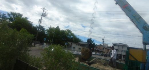 岐南町 古民家再生の庭 砂利敷き・石積み・造園工事 part2