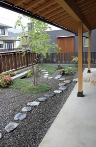 いくつかの飛び石の打ち方の組み合わせ