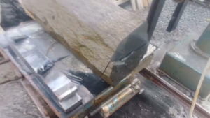 半分切りました