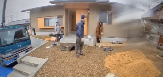 2020/01/07 本日の現場動画　EDA様現場へ鉄平石、サバ土、踏石を配達　現場に居た2人はウチに石を買いに来たお客さんだった