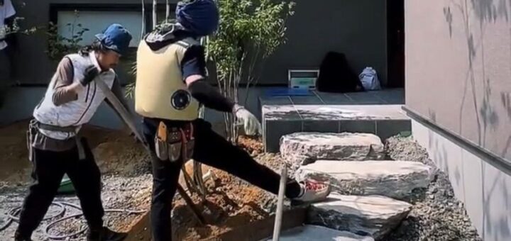 ボーダーストーンの階段石