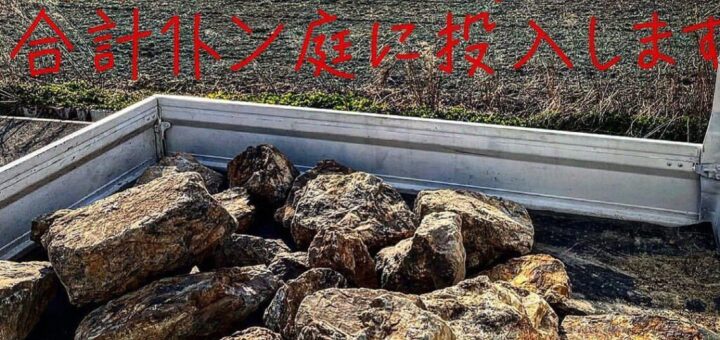 岐阜石 200ー300mmを軽トラで約1t分お買い上げ頂きました