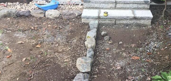 縁石土留め石 石階段