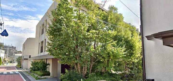 某所マンション　エントランス土留め石組み