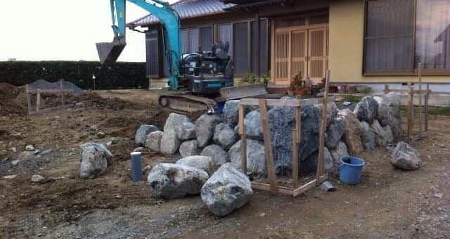 揖斐川石の野面積み