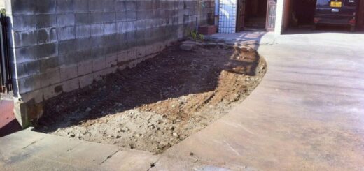 庭石の撤去と残土処分