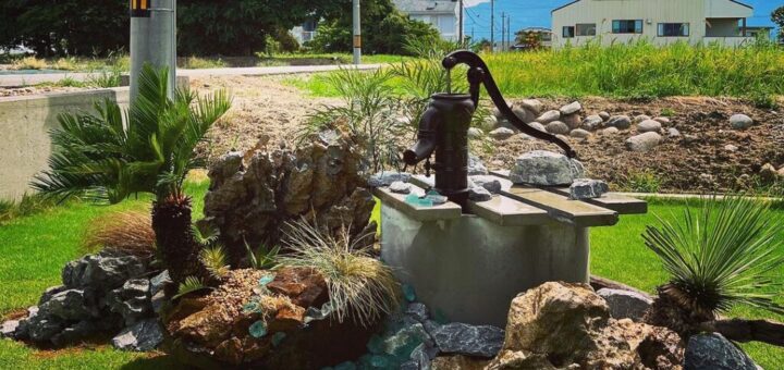 ガラスタンブルオーシャンブルーを使っていただきました