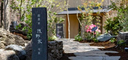 既存の庭石を使い、滝や流れのある日本庭園に変貌を遂げました