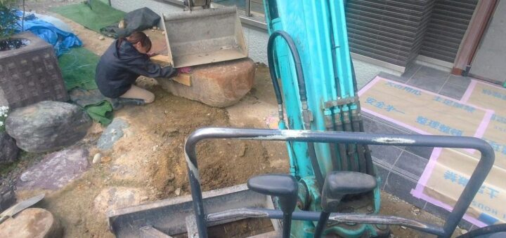 沓脱石の再設置