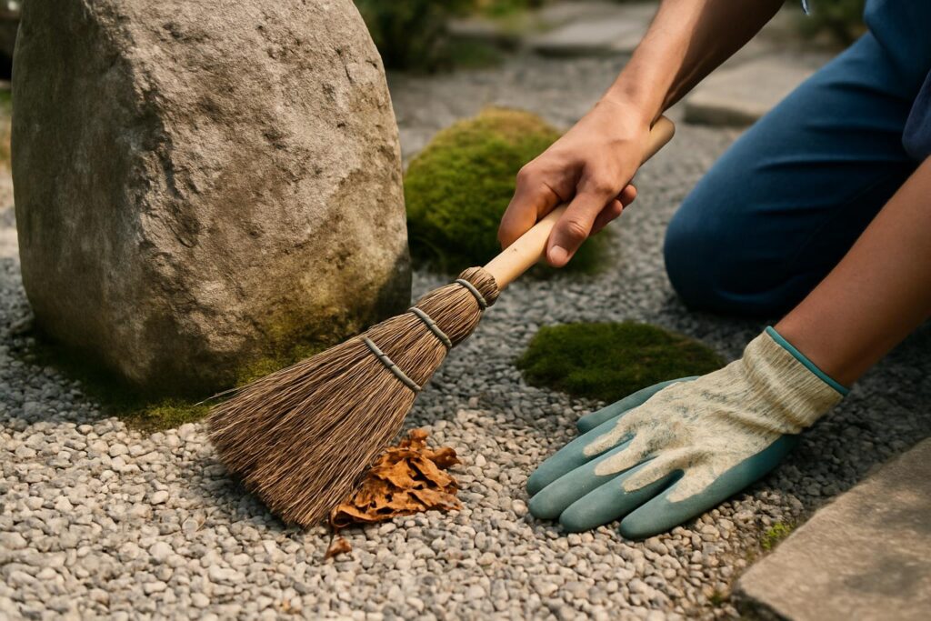 庭石でつくるおしゃれな庭アイデア大全|テイスト別・場所別・色別 10 庭の掃除